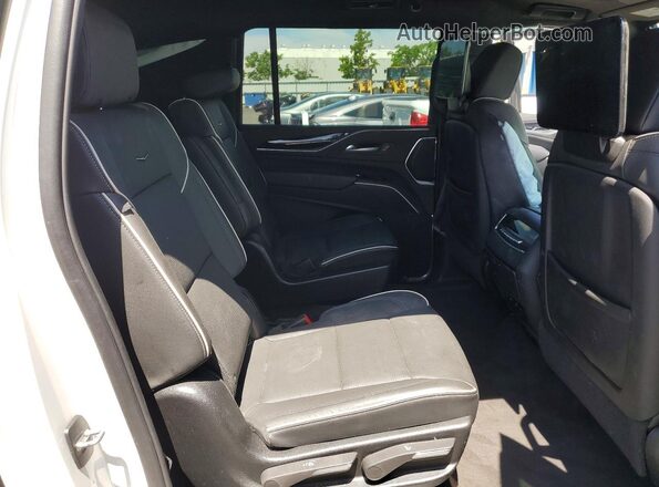 1GYS4PKL5PR553692 2023 CADILLAC ESCALADE White Vista interior trasera