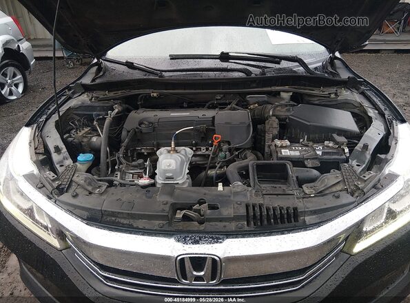 1HGCR2F02GA040625 2016 HONDA ACCORD Black Widok z tyłu