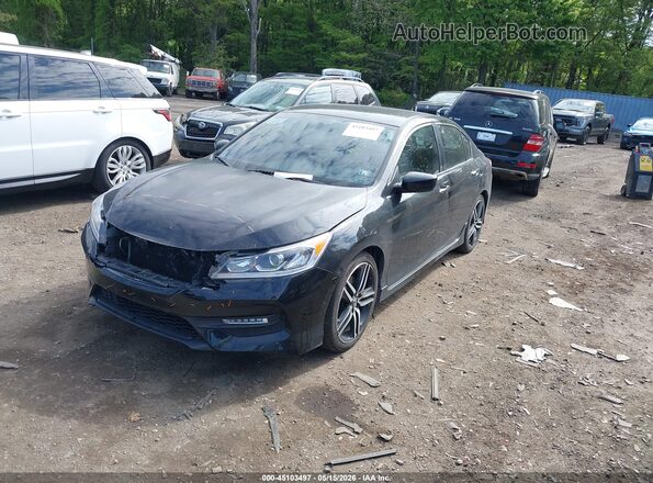 1HGCR2F10HA182000 2017 HONDA ACCORD Черный 