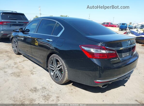 1HGCR2F12HA014164 2017 HONDA ACCORD Black Trasero izquierdo