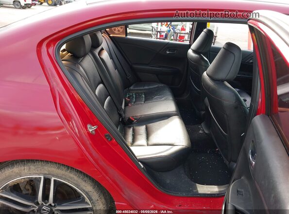 1HGCR2F13HA070811 2017 HONDA ACCORD Red Vista de la etiqueta del VIN