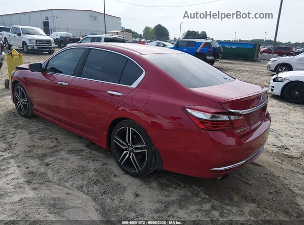 1HGCR2F16HA260800 2017 HONDA ACCORD Красный Задняя левая четверть