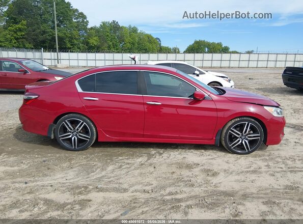 1HGCR2F16HA260800 2017 HONDA ACCORD Красный Вид задней части салона
