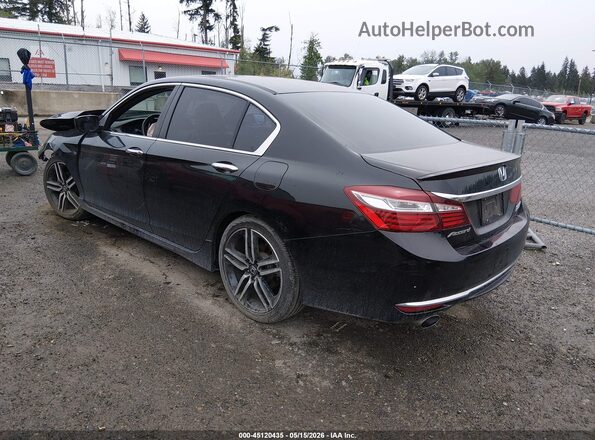 1HGCR2F17HA068124 2017 HONDA ACCORD Черный Задняя левая четверть