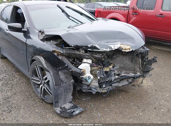 1HGCR2F17HA068124 2017 HONDA ACCORD Черный Вид спереди