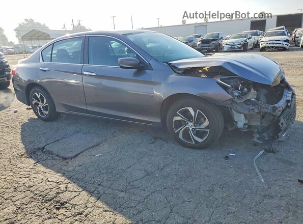 1HGCR2F30HA104513 2017 HONDA ACCORD Gray Delantero derecho