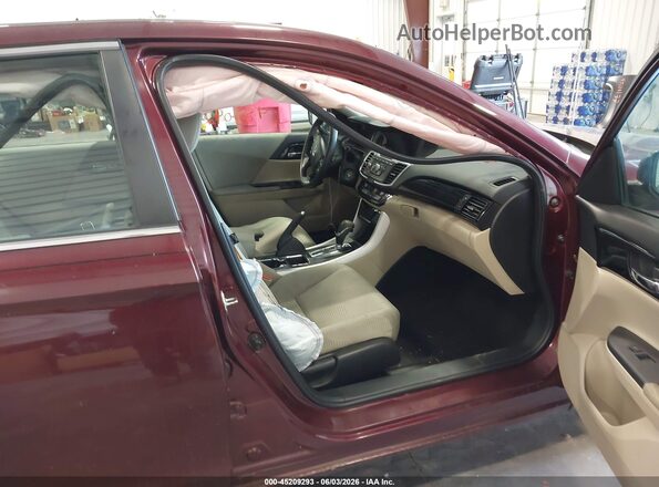 1HGCR2F33GA178152 2016 HONDA ACCORD Red წინა სალონის ხედი