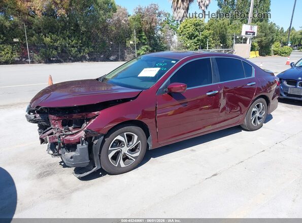 1HGCR2F37GA067121 2016 HONDA ACCORD Burgundy Առջևի ձախ երեք քառորդ տեսարան
