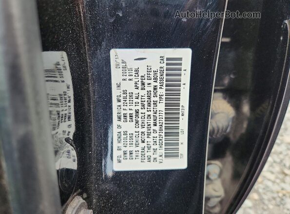 1HGCR2F38HA270777 2017 HONDA ACCORD Black 