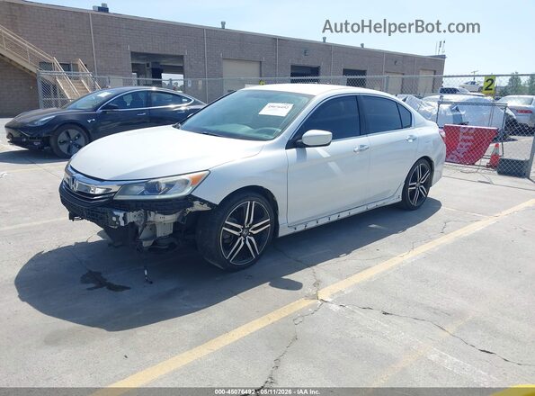 1HGCR2F51GA180290 2016 HONDA ACCORD Белый Передняя левая четверть