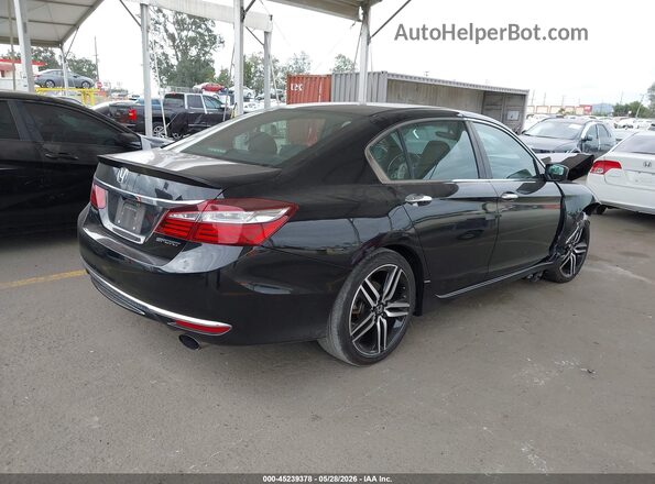 1HGCR2F51HA188052 2017 HONDA ACCORD Black Tył prawy