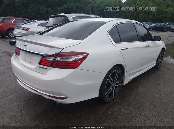 1HGCR2F52GA167080 2016 HONDA ACCORD White Հետևի աջ