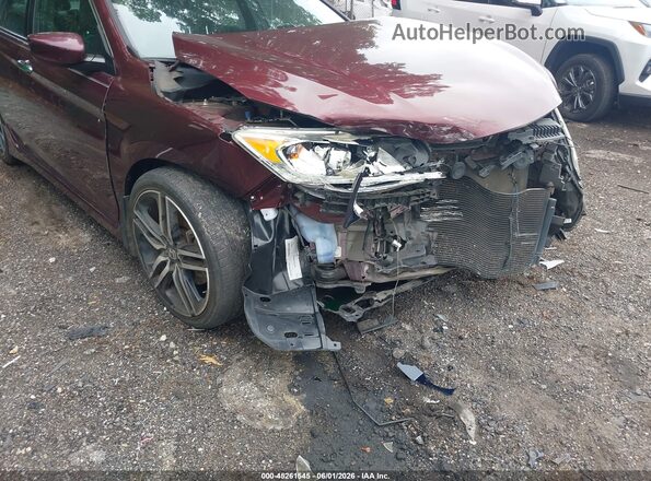 1HGCR2F52GA202829 2016 HONDA ACCORD Burgundy წინა ხედი