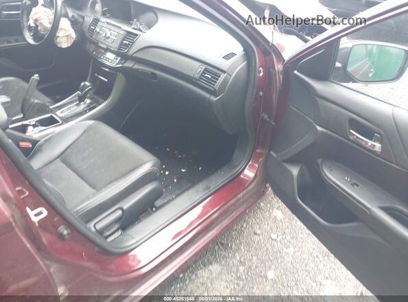 1HGCR2F52GA202829 2016 HONDA ACCORD Burgundy წინა სალონის ხედი