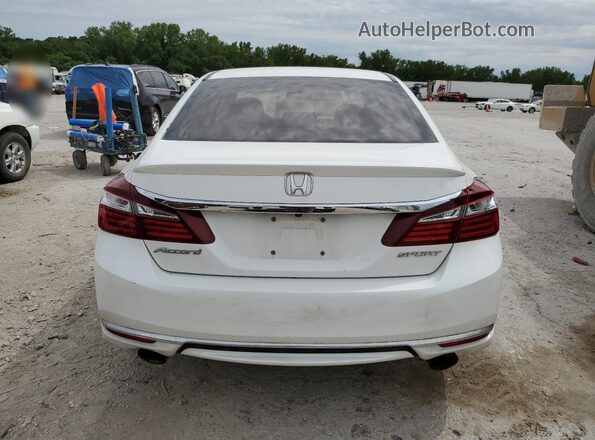 1HGCR2F53HA158700 2017 HONDA ACCORD White Вид ззаду