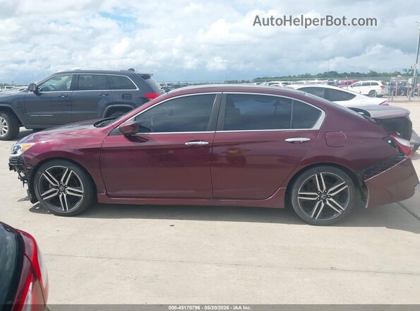 1HGCR2F54GA040900 2016 HONDA ACCORD Burgundy Панорамний вид салону 360°