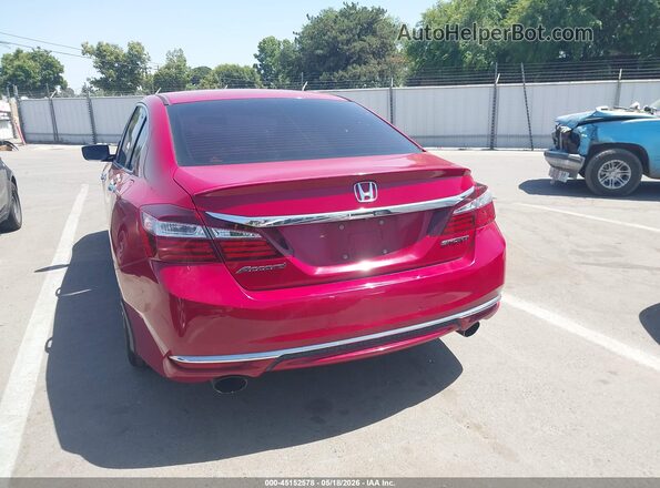 1HGCR2F56GA096790 2016 HONDA ACCORD Red 