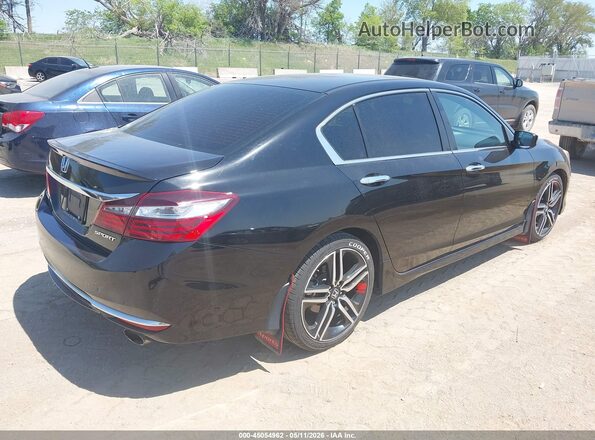 1HGCR2F56GA137693 2016 HONDA ACCORD Black Trasero derecho