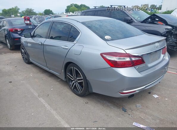 1HGCR2F56HA139865 2017 HONDA ACCORD Gray Trasero izquierdo