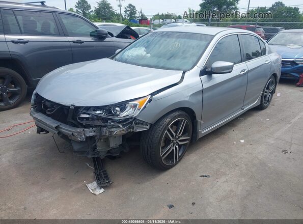 1HGCR2F56HA139865 2017 HONDA ACCORD Gray Vista tres cuartos delantera izquierda