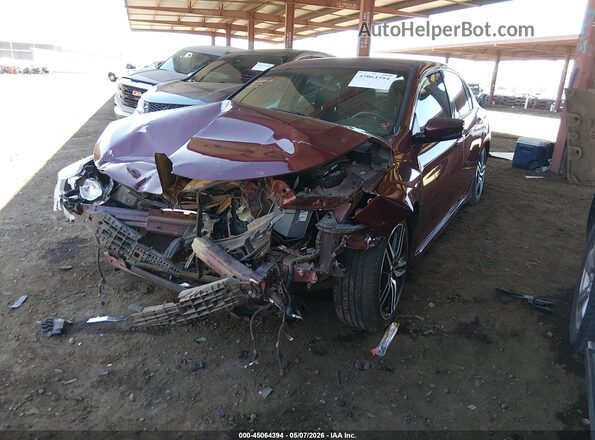 1HGCR2F57GA100488 2016 HONDA ACCORD Maroon 