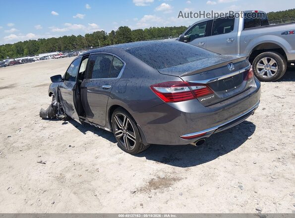 1HGCR2F57HA104056 2017 HONDA ACCORD Gray Trasero izquierdo