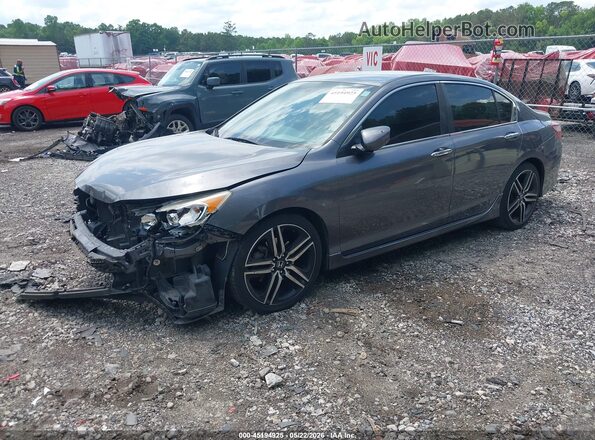 1HGCR2F57HA180229 2017 HONDA ACCORD Серый Передняя левая четверть