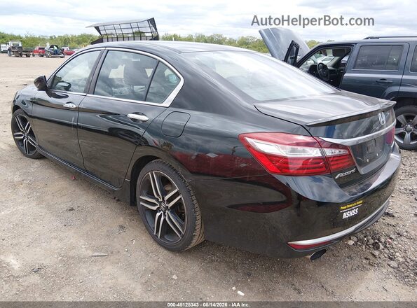1HGCR2F58GA074418 2016 HONDA ACCORD Black უკანა მარცხენა