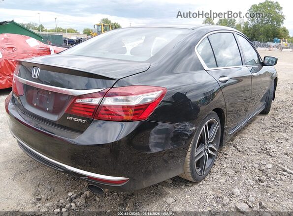 1HGCR2F58GA074418 2016 HONDA ACCORD Black უკანა მარჯვენა