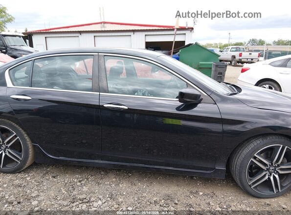 1HGCR2F58GA074418 2016 HONDA ACCORD Black უკანა სალონის ხედი