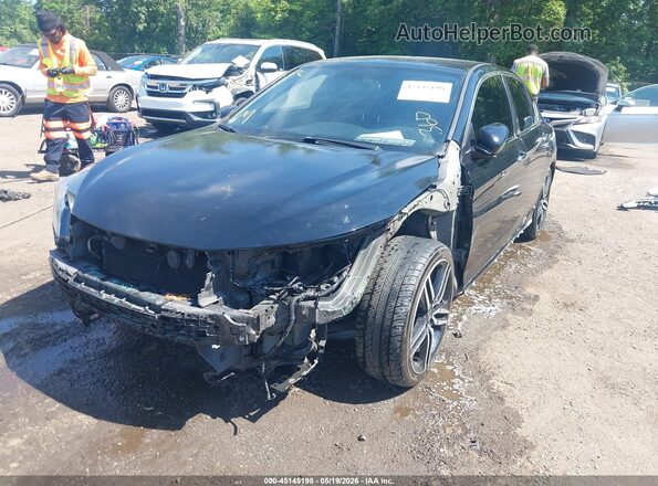 1HGCR2F58GA245460 2016 HONDA ACCORD Black Widok z przodu