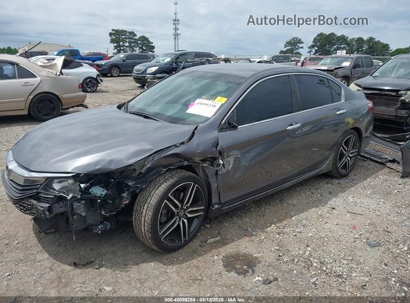 1HGCR2F59HA054101 2017 HONDA ACCORD Серый Передняя левая четверть