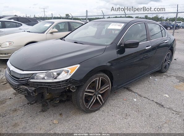 1HGCR2F5XHA224045 2017 HONDA ACCORD Black Передня ліва чверть