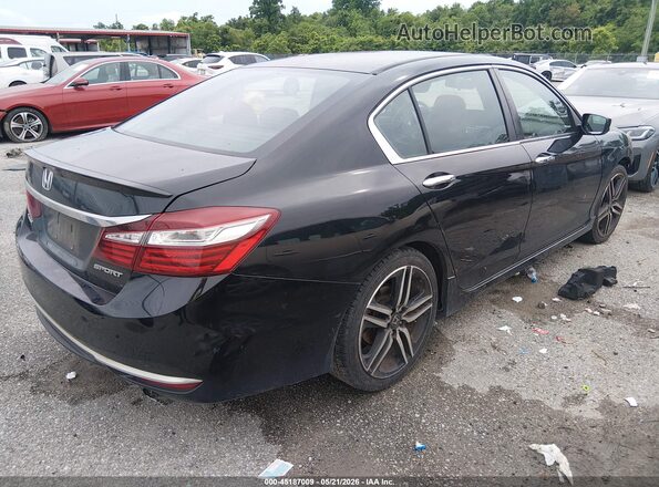 1HGCR2F5XHA224045 2017 HONDA ACCORD Black Задня права чверть