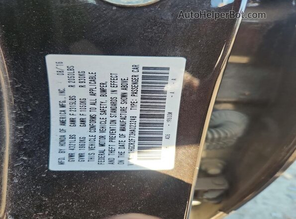 1HGCR2F73HA023248 2017 HONDA ACCORD Gray 