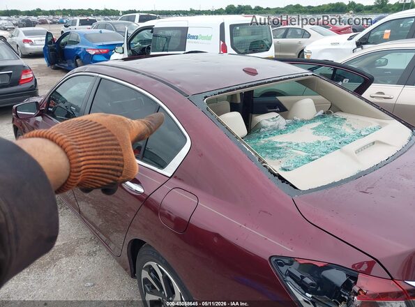 1HGCR2F77GA201743 2016 HONDA ACCORD Maroon Front view