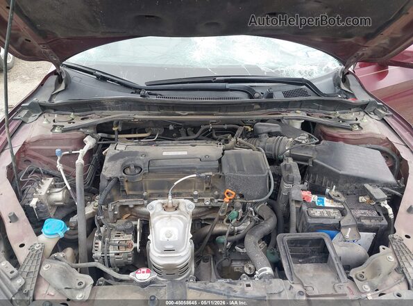 1HGCR2F77GA201743 2016 HONDA ACCORD Maroon Rear view