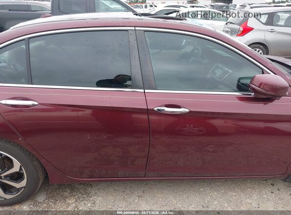 1HGCR2F77GA201743 2016 HONDA ACCORD Maroon Rear interior view