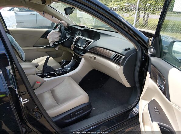 1HGCR2F80GA077016 2016 HONDA ACCORD Black Front interior view