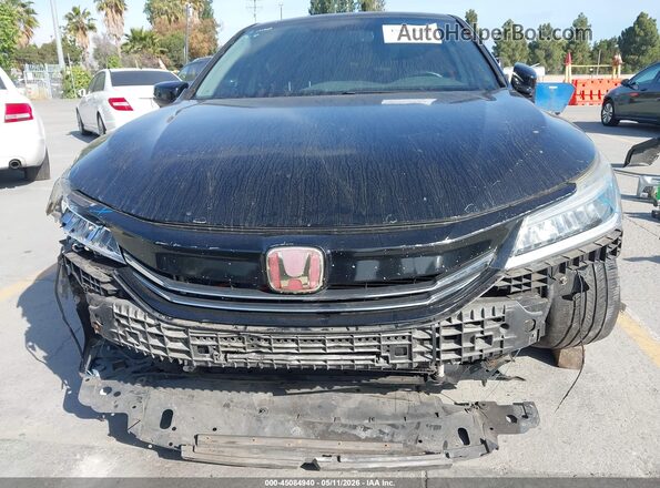 1HGCR2F85GA004837 2016 HONDA ACCORD Black Widok z przodu