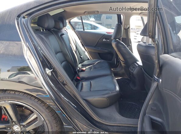 1HGCR2F85GA004837 2016 HONDA ACCORD Black Widok naklejki z numerem VIN