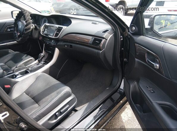 1HGCR2F87GA194432 2016 HONDA ACCORD Black Widok wnętrza z przodu