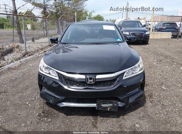 1HGCR2F87GA194432 2016 HONDA ACCORD Black Widok zestawu wskaźników