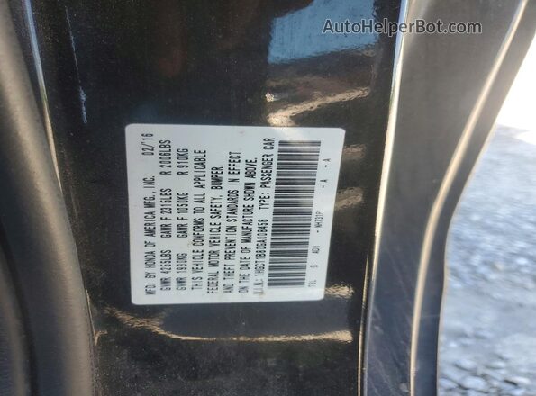 1HGCT1B80GA008456 2016 HONDA ACCORD Black Вид підкапотного простору
