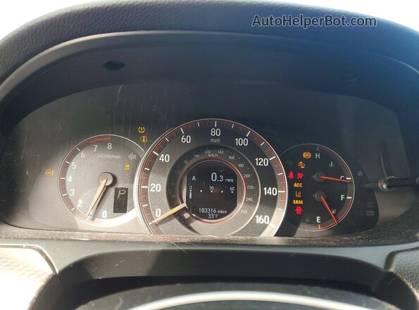 1HGCT2B98GA001995 2016 HONDA ACCORD Black Вид щитка приладів