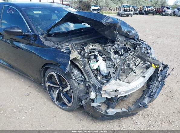 1HGCV1E36KA079194 2019 HONDA ACCORD Black Вид спереду