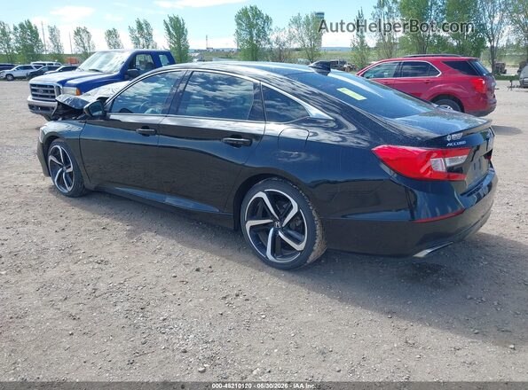 1HGCV1E36KA079194 2019 HONDA ACCORD Black Задня ліва чверть