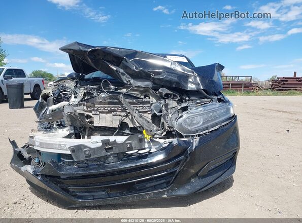 1HGCV1E36KA079194 2019 HONDA ACCORD Black Вид задньої частини салону
