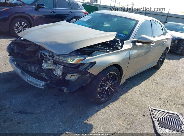 1HGCV1F10KA028464 2019 HONDA ACCORD Золотой Передняя левая четверть