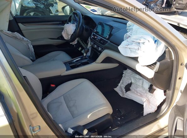 1HGCV1F10KA028464 2019 HONDA ACCORD Золотой Вид салона спереди